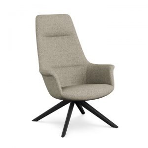 rego lounge chair high-back wood base