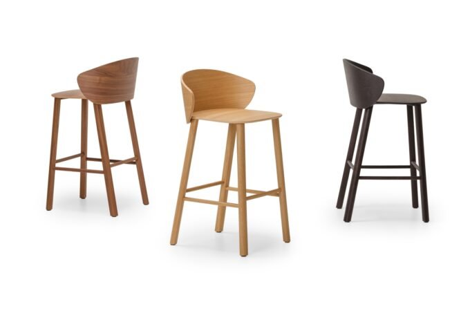 not wood barstool wooden base - Image 4