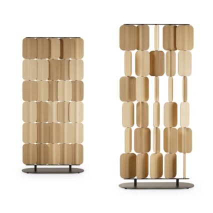 patch room divider with wooden panels
