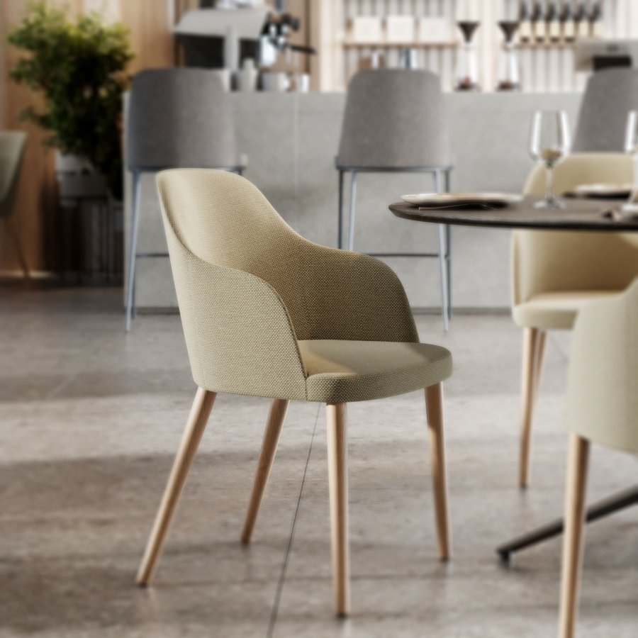 rhone armchair wood base - Image 2