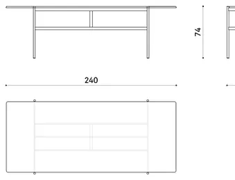 Table 240x105cm
