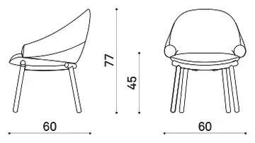 4 legs base in tubular steel