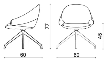 4-spoke aluminum swivel base