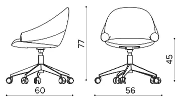 5-spoke aluminum swivel base