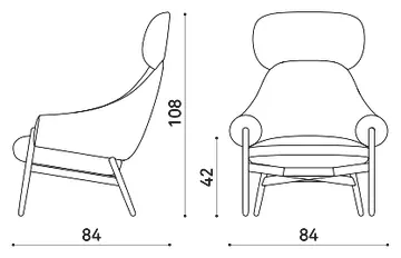 Backrest with headrest and wooden base